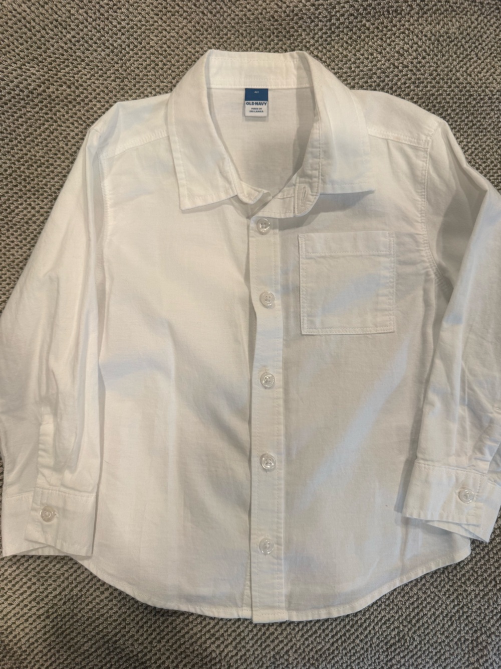 Boys Classic White Button-Up Shirt